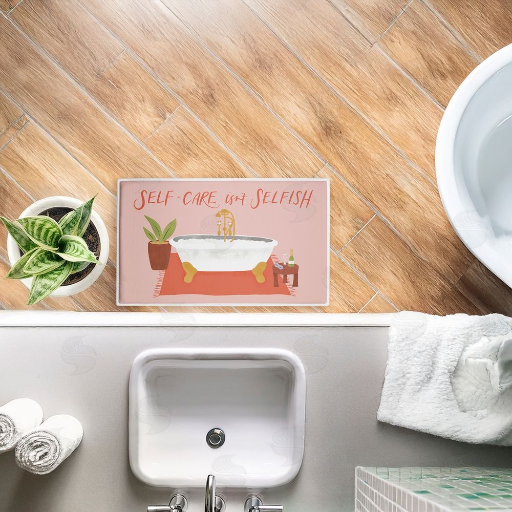 Amanda Houston | Self Care Isn't Selfish Plush Bath Mat