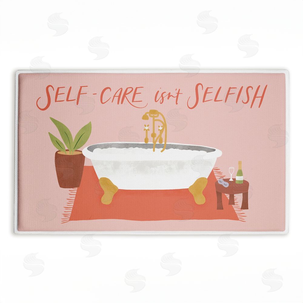 Amanda Houston | Self Care Isn't Selfish Plush Bath Mat