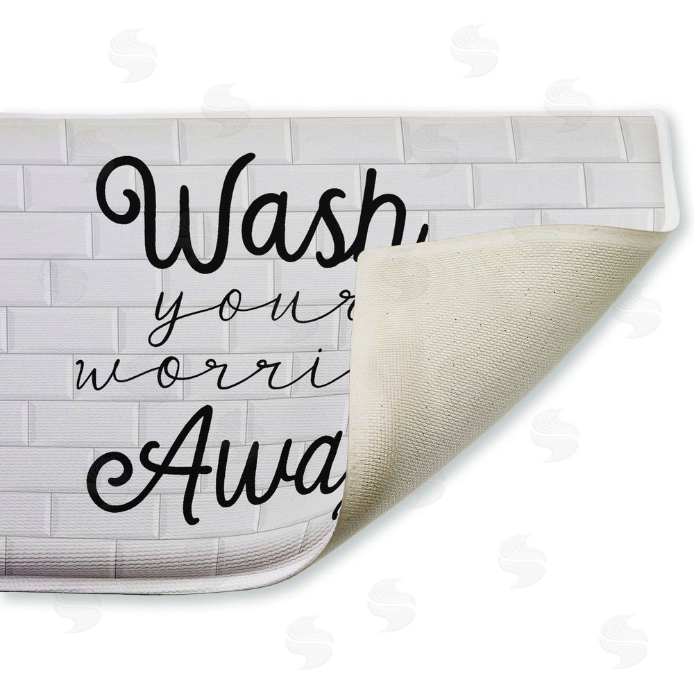 Arrolynn Weiderhold | Wash Worries Away Simple Plush Bath Mat