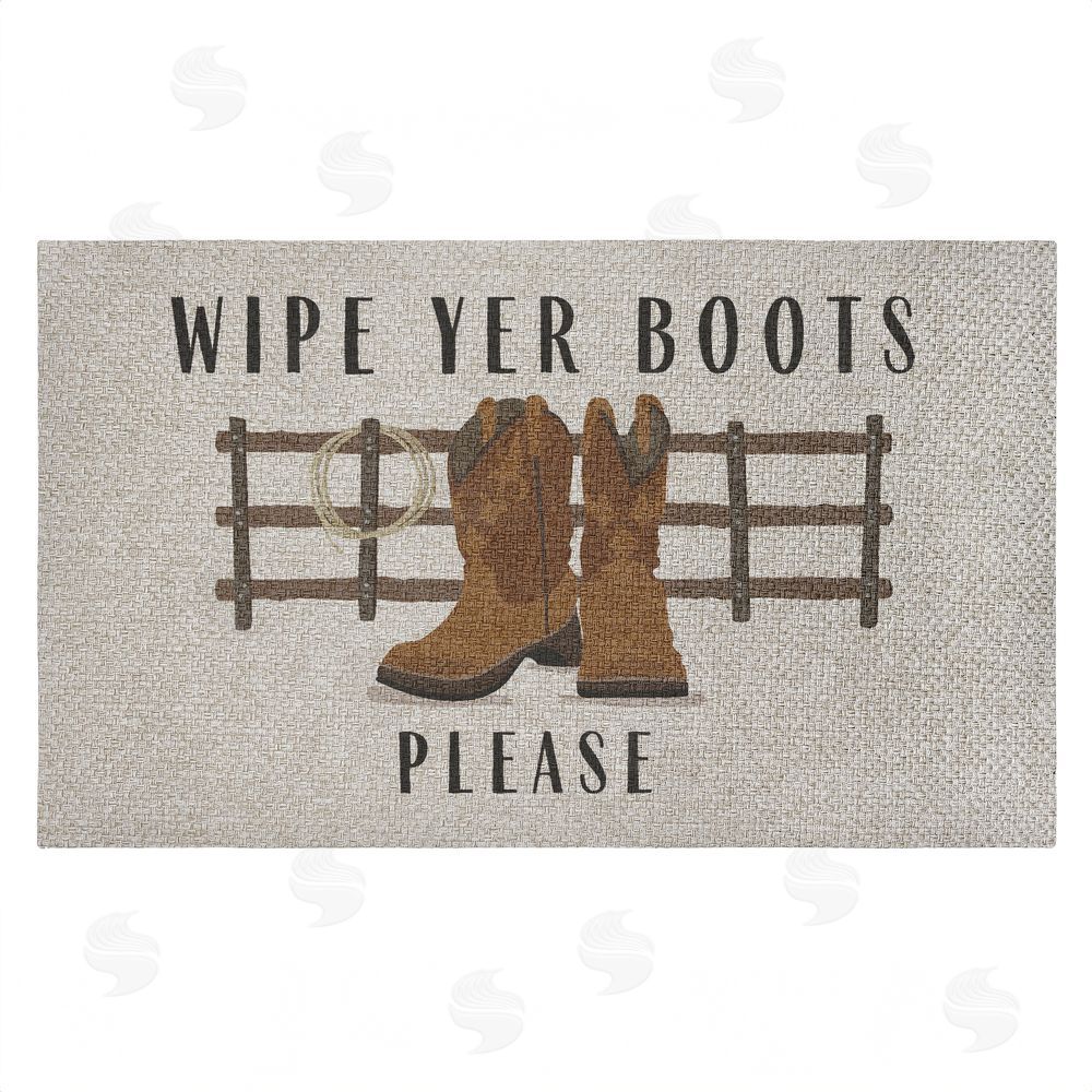 Darlene Seale | Wipe Yer Boots Please Faux Sisal Door Mat