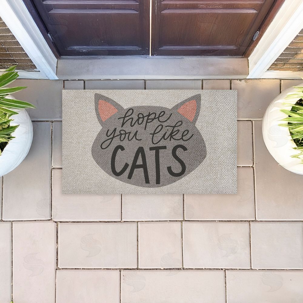 Amanda Houston | Hope You Like Cats Faux Sisal Door Mat