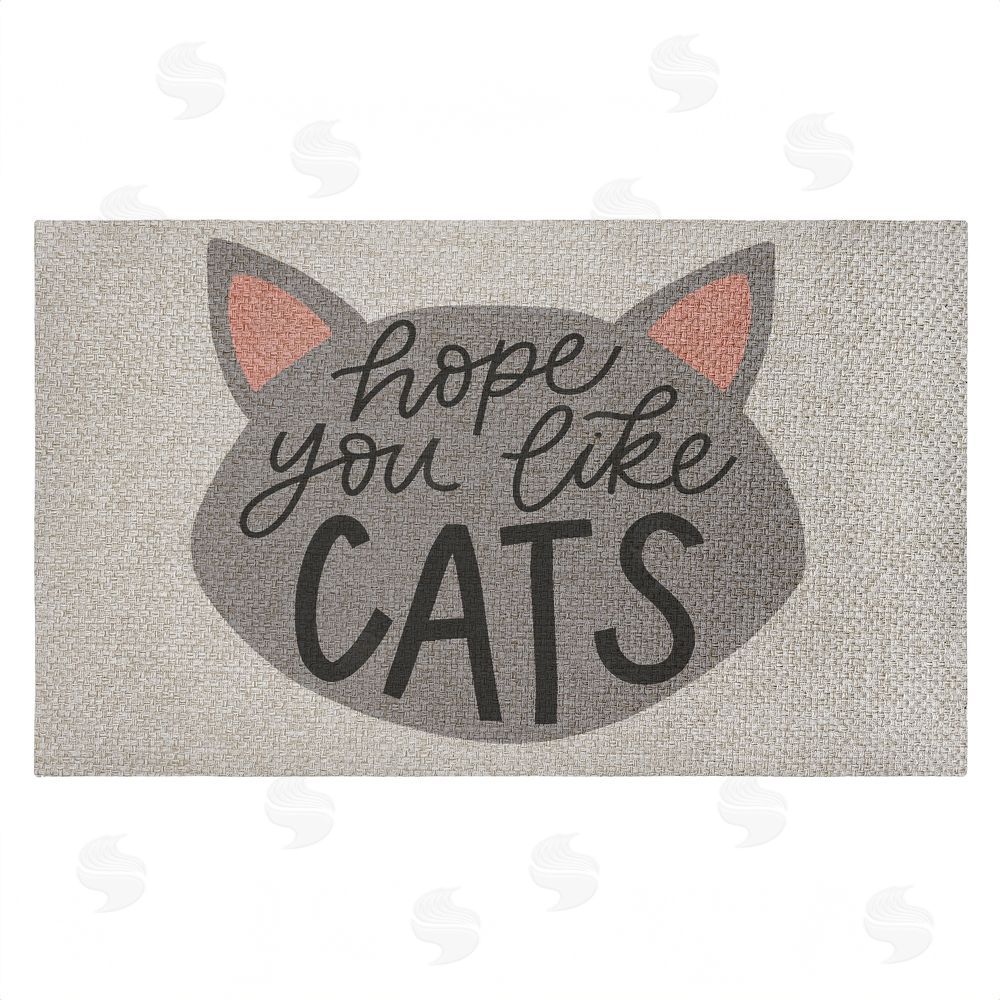 Amanda Houston | Hope You Like Cats Faux Sisal Door Mat