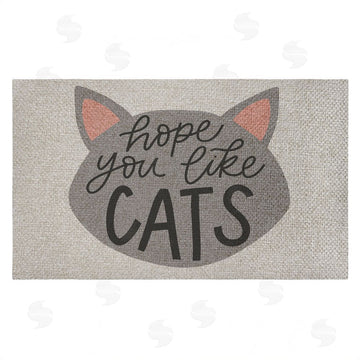 Amanda Houston | Hope You Like Cats Faux Sisal Door Mat