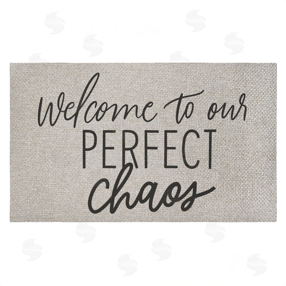 Doodles.Ink. | Welcome Perfect Chaos Faux Sisal Door Mat