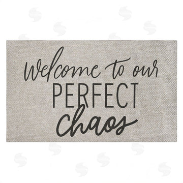 Doodles.Ink. | Welcome Perfect Chaos Faux Sisal Door Mat