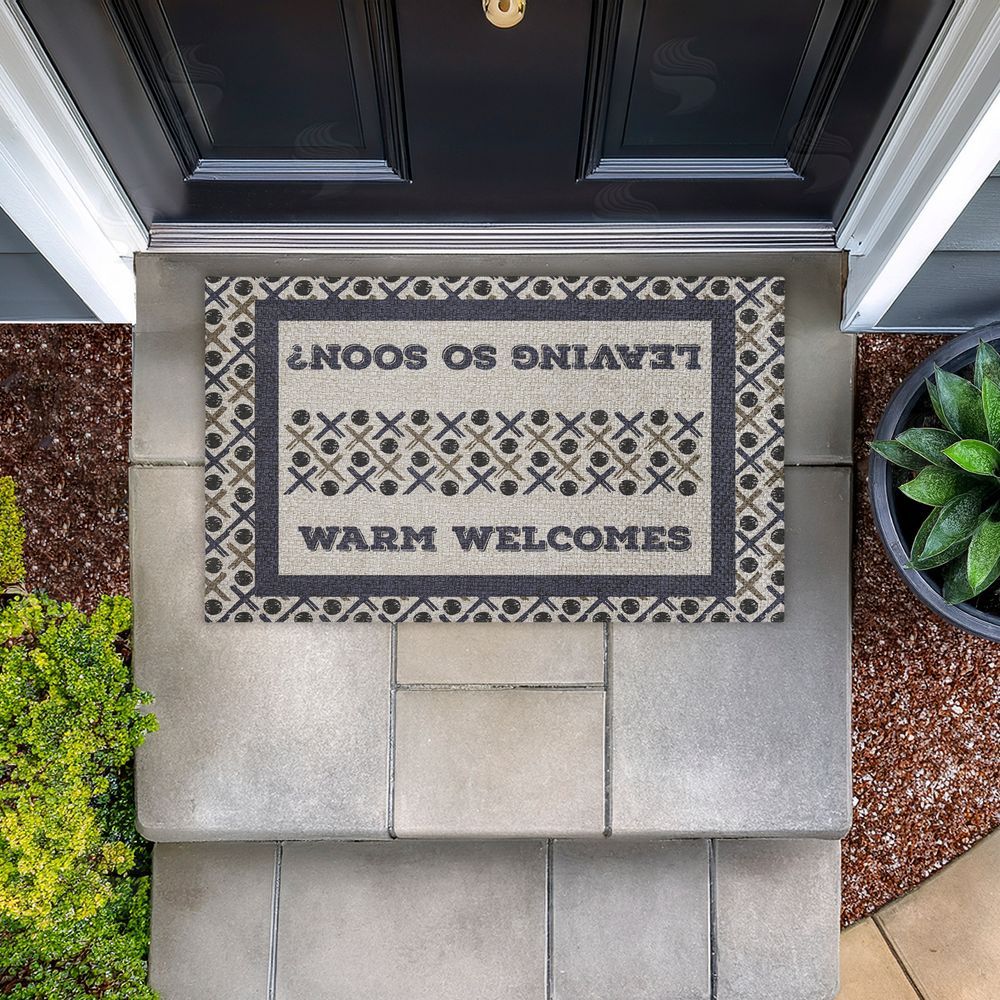 Arrolynn Weiderhold | Entryway Message with Pattern Faux Sisal Door Mat
