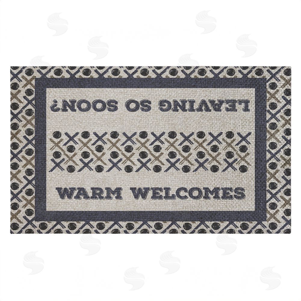 Arrolynn Weiderhold | Entryway Message with Pattern Faux Sisal Door Mat