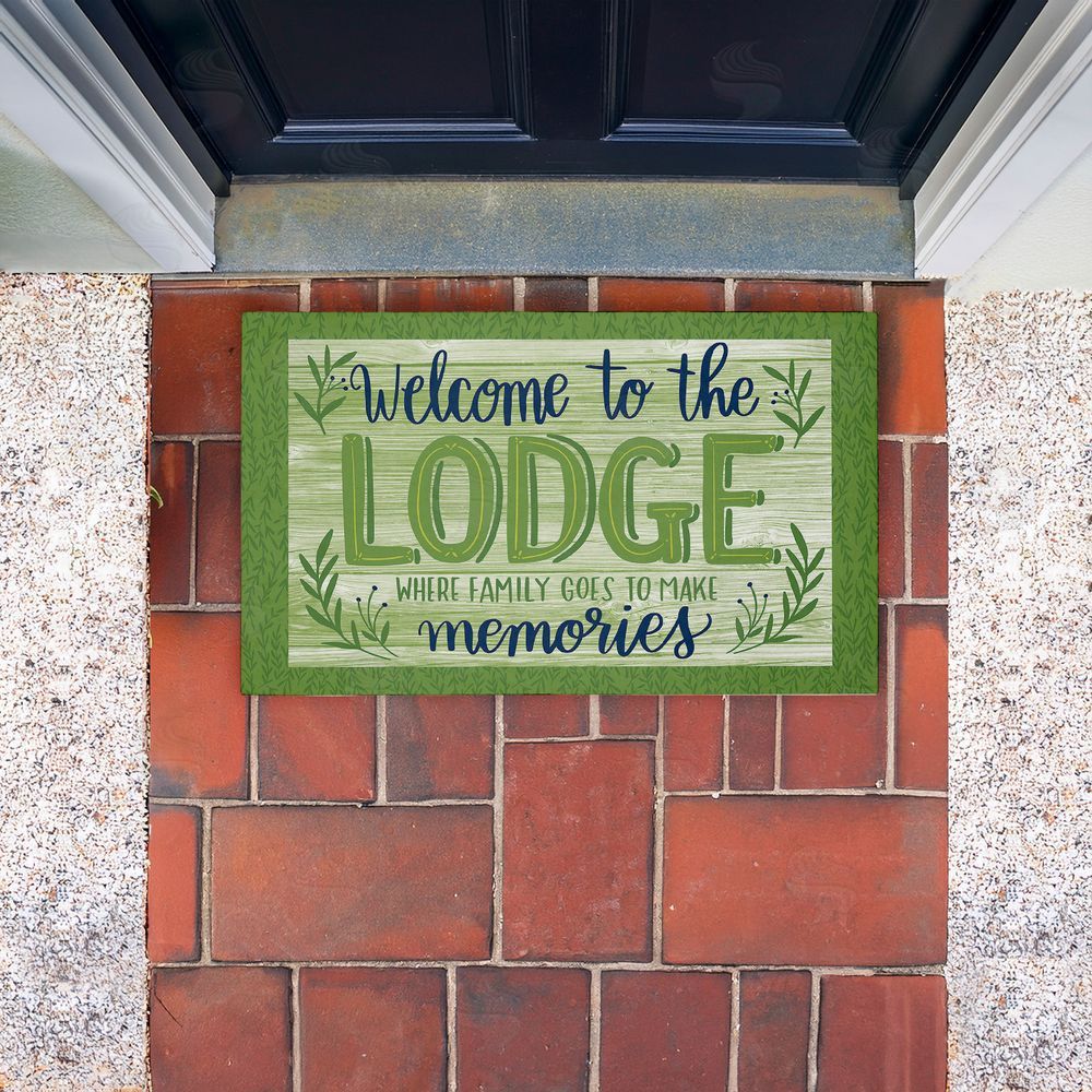 Amanda McGee | Lodge Welcome Family Memories Non-Woven Door Mat