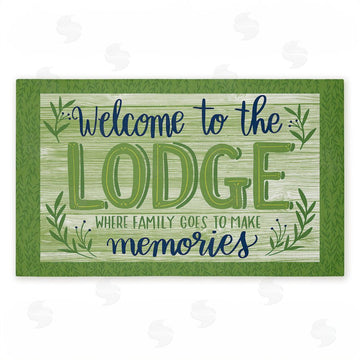 Amanda McGee | Lodge Welcome Family Memories Non-Woven Door Mat