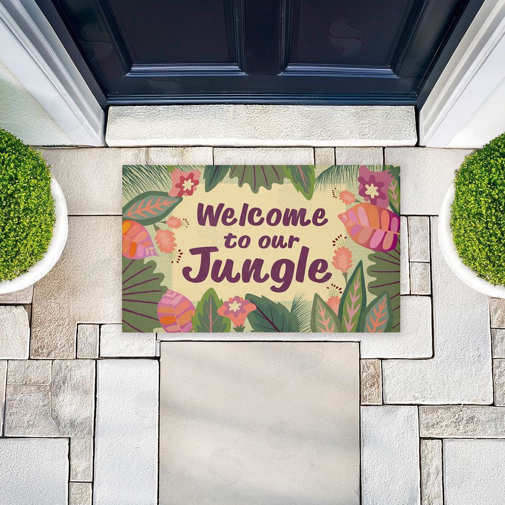 Darlene Seale | Welcome To Our Jungle Non-Woven Door Mat