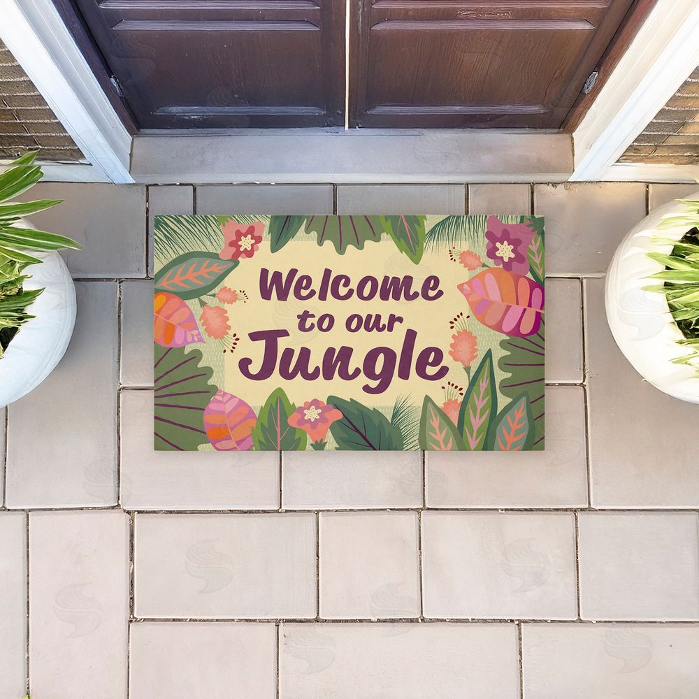 Darlene Seale | Welcome To Our Jungle Non-Woven Door Mat