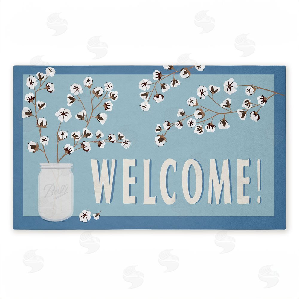 Darlene Seale | Cotton Branches Welcome Non-Woven Door Mat