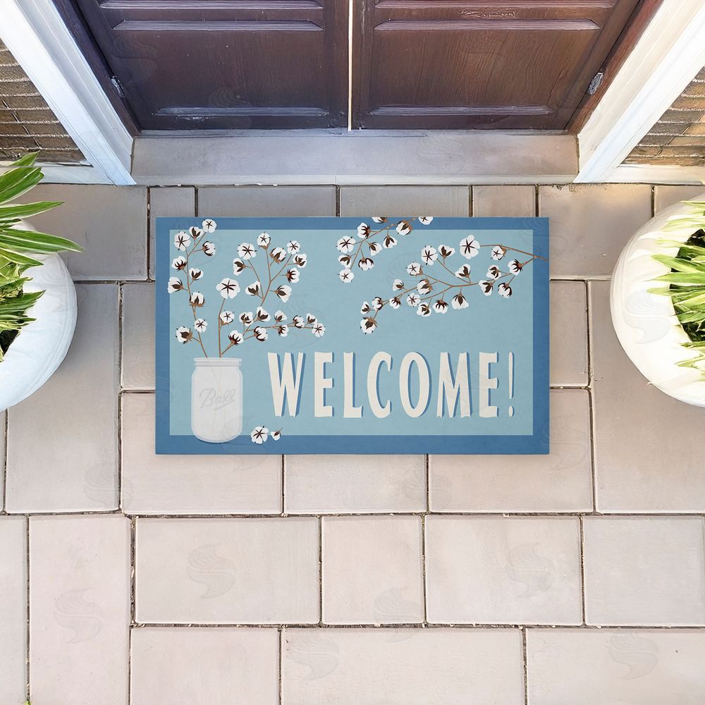 Darlene Seale | Cotton Branches Welcome Non-Woven Door Mat