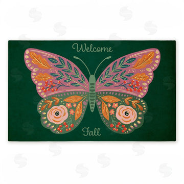 Caroline Alfreds | Fall Patterned Butterfly Non-Woven Door Mat