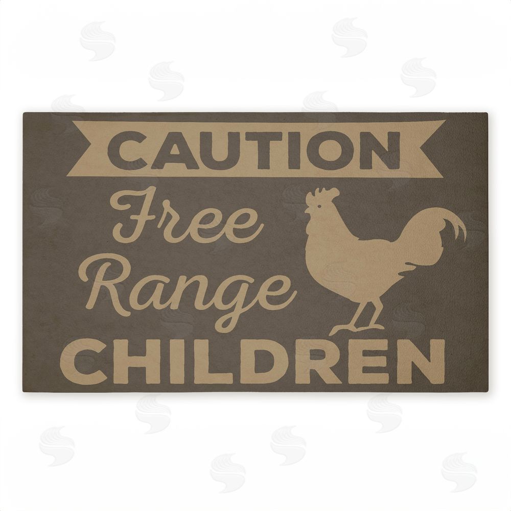 Dana Saulnier | Free Range Children Caution Non-Woven Door Mat