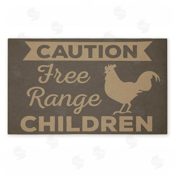 Dana Saulnier | Free Range Children Caution Non-Woven Door Mat