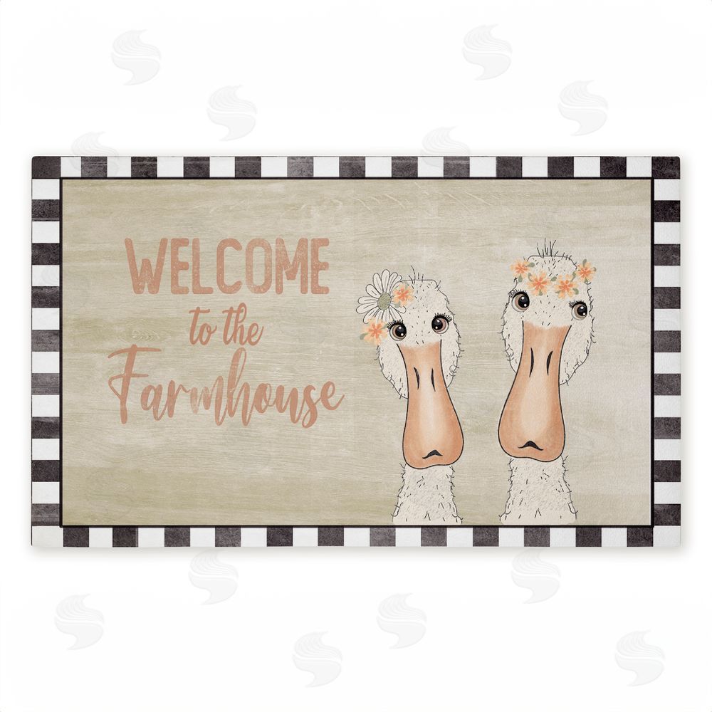 Andrea Jasid Grassi | Welcome Farmhouse Ducks Non-Woven Door Mat