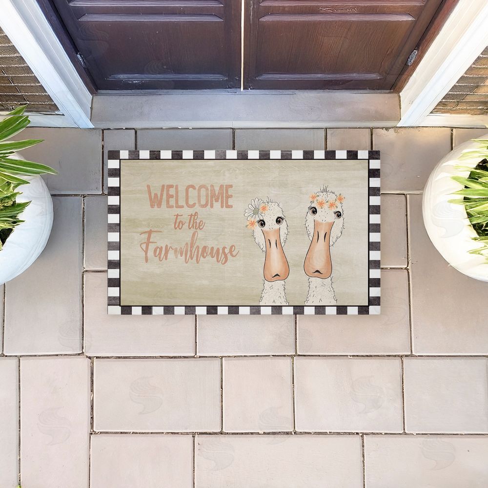 Andrea Jasid Grassi | Welcome Farmhouse Ducks Non-Woven Door Mat