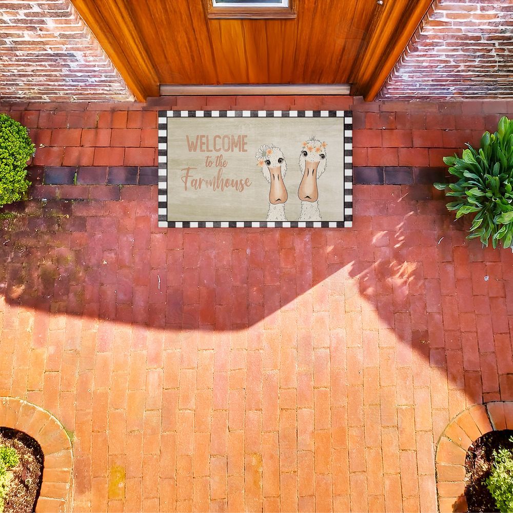 Andrea Jasid Grassi | Welcome Farmhouse Ducks Non-Woven Door Mat
