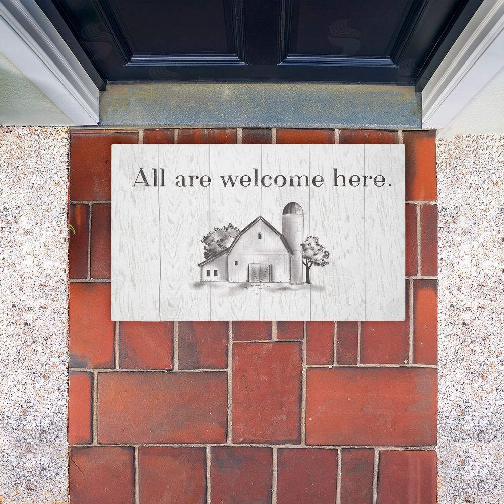 Emily Call | All Are Welcome Barn Non-Woven Door Mat
