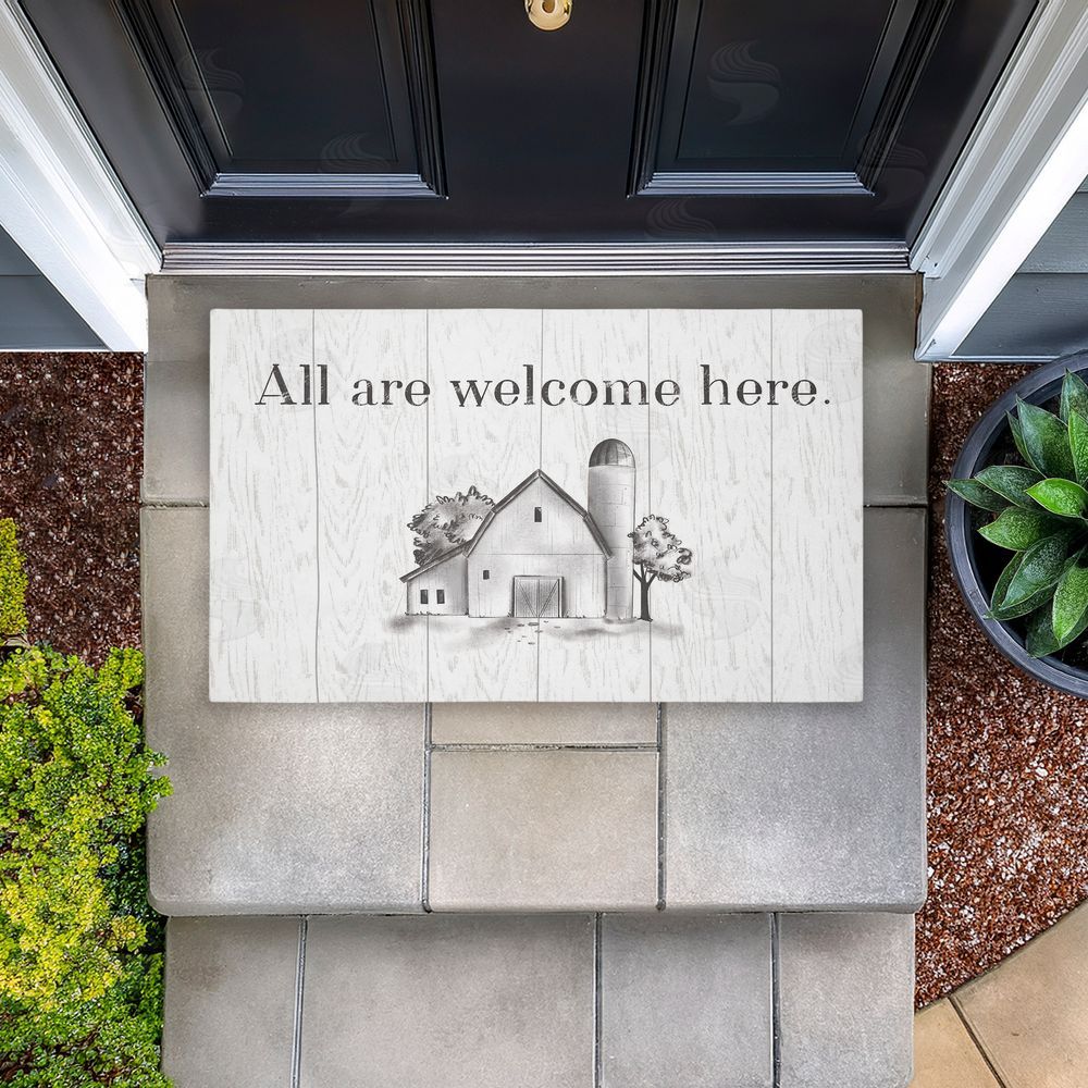 Emily Call | All Are Welcome Barn Non-Woven Door Mat