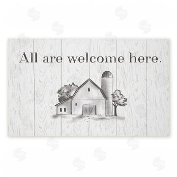 Emily Call | All Are Welcome Barn Non-Woven Door Mat