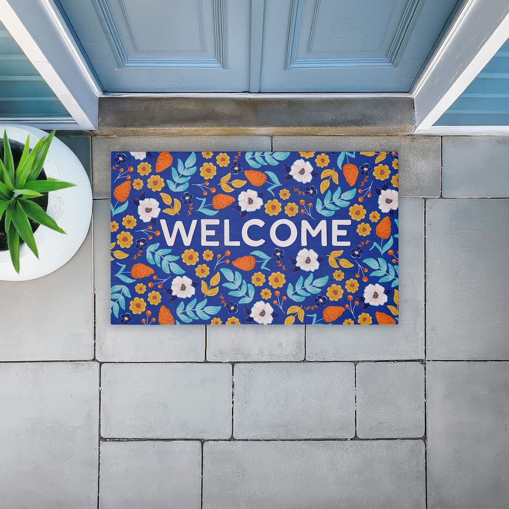Emily Cromwell | Summer Blossoms Welcome Non-Woven Door Mat