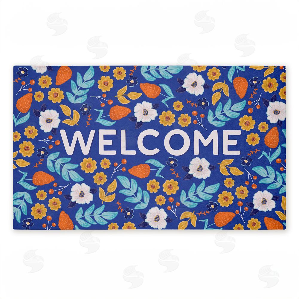 Emily Cromwell | Summer Blossoms Welcome Non-Woven Door Mat