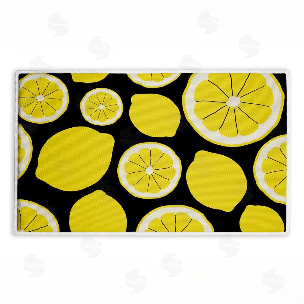 Anna Quach | Lemon Squeezy Pattern Plush Bath Mat