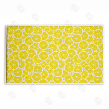 Anna Quach | Zesty Lemons Everywhere Plush Bath Mat