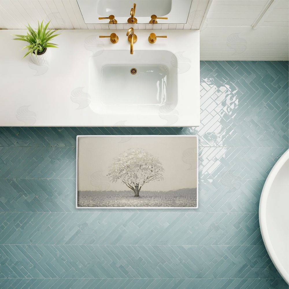 Michael Marcon | Neutral Radiance Tree Plush Bath Mat