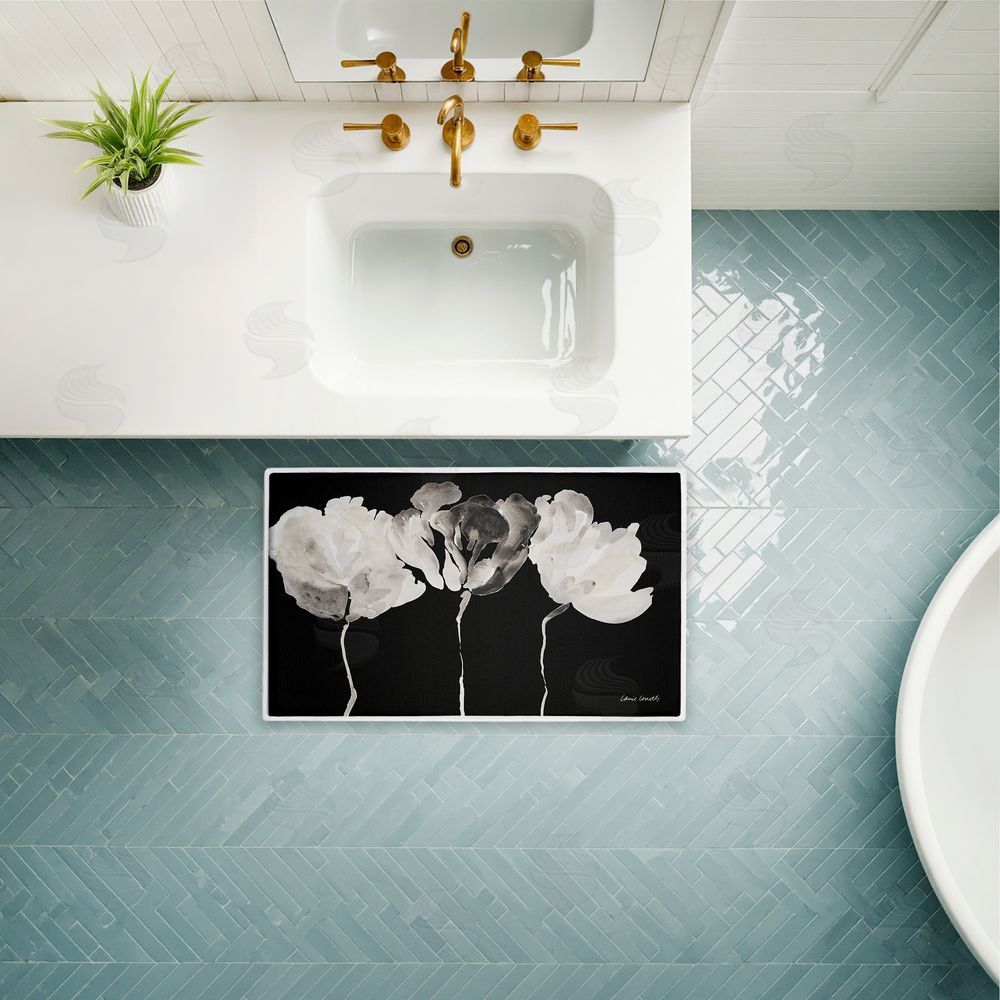 Lanie Loreth | Trio in Light on Black Plush Bath Mat