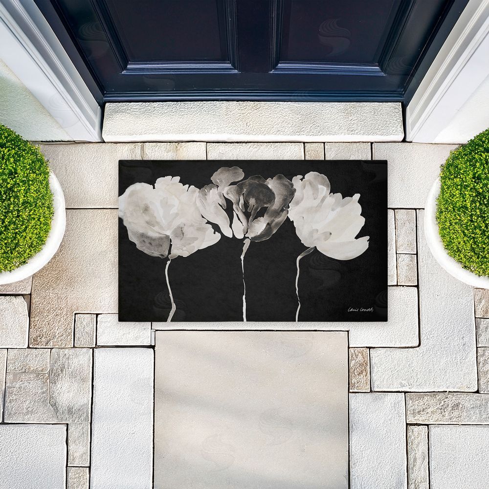 Lanie Loreth | Trio in Light on Black Non-Woven Door Mat