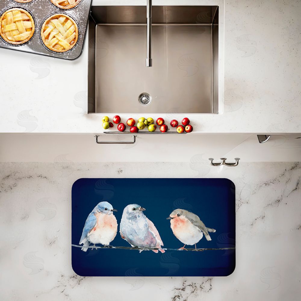 Lorenzo Collective | Perched Trio of Song Birds Anti-Fatigue Mat
