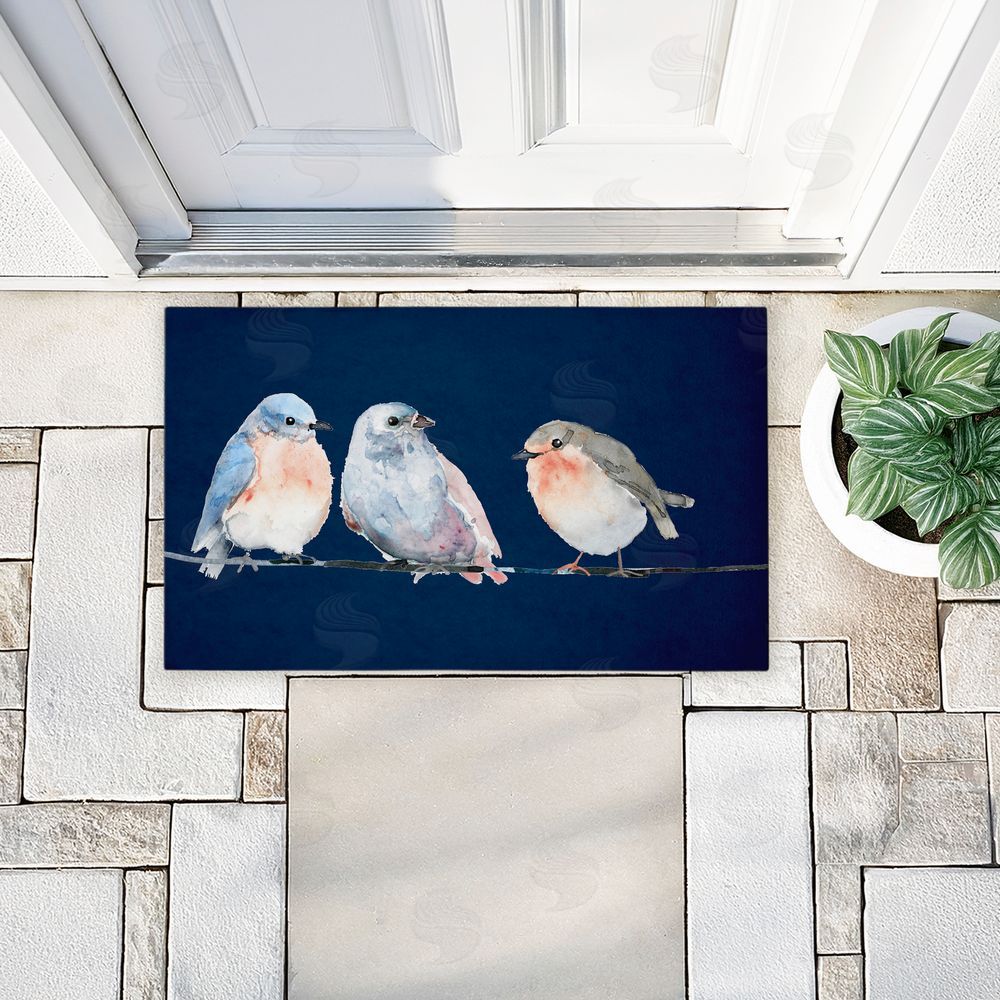 Lorenzo Collective | Perched Trio of Song Birds Non-Woven Door Mat