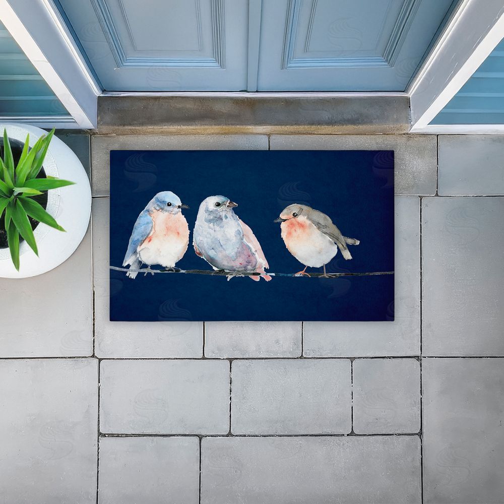 Lorenzo Collective | Perched Trio of Song Birds Non-Woven Door Mat