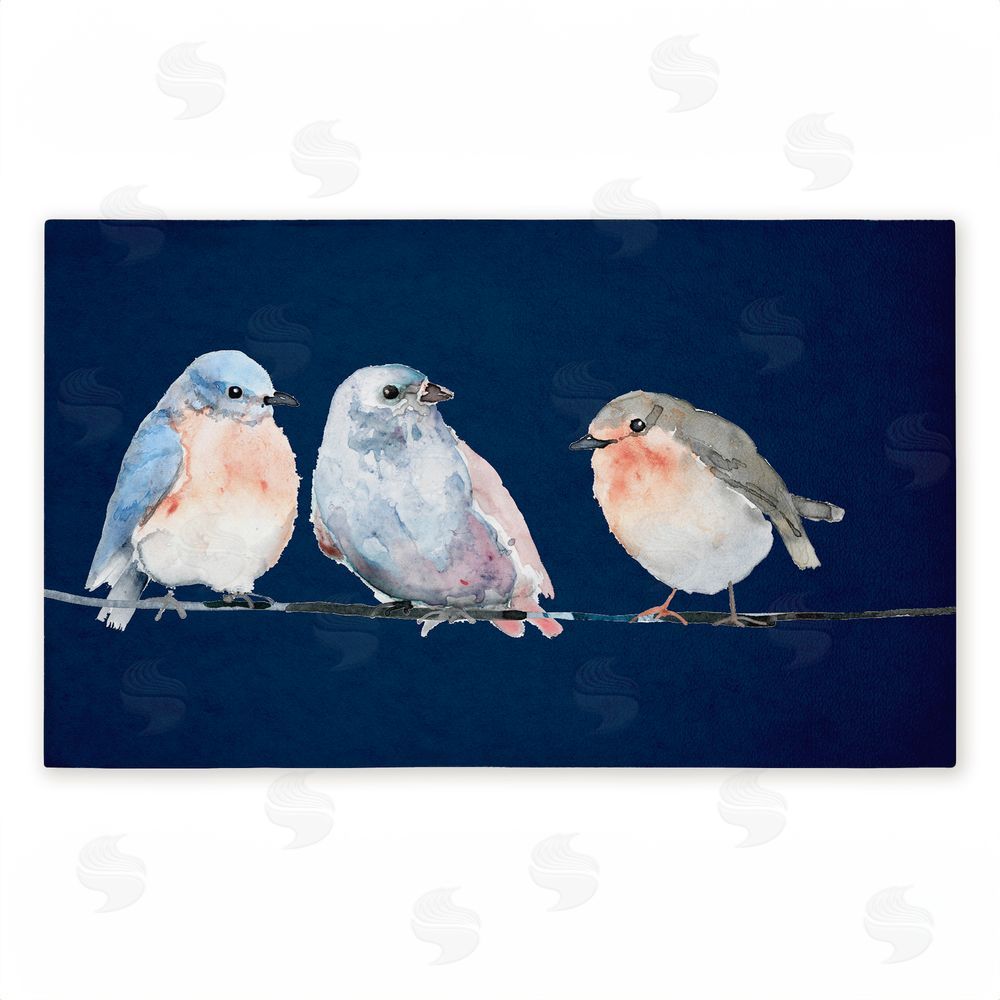 Lorenzo Collective | Perched Trio of Song Birds Non-Woven Door Mat