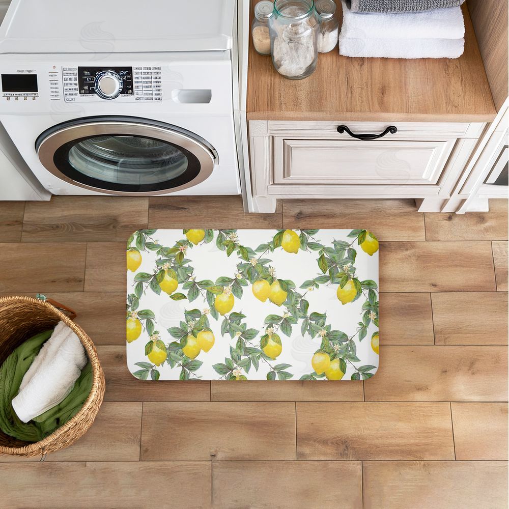 Diannart | Fruity Lemony Vine Pattern Anti-Fatigue Mat