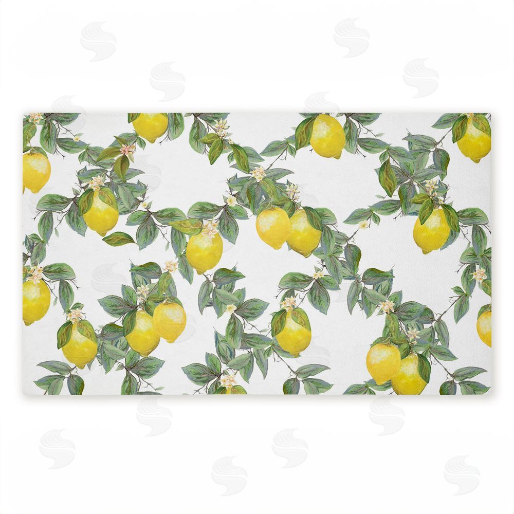 Diannart | Fruity Lemony Vine Pattern Non-Woven Door Mat