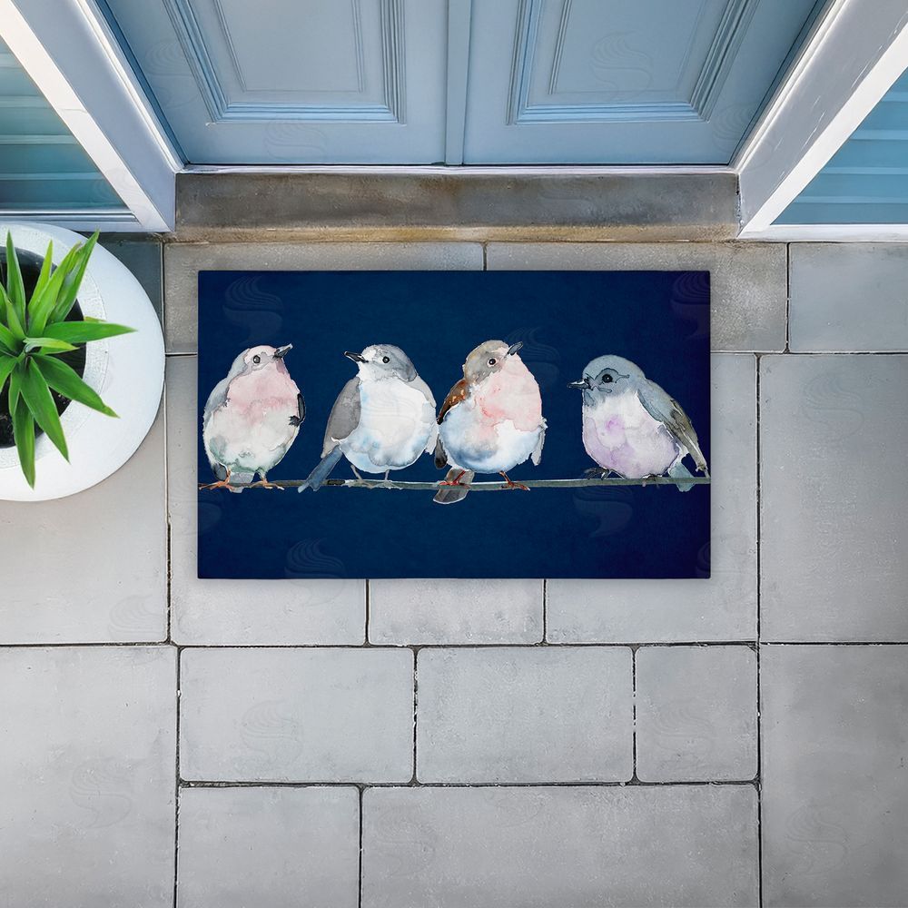 Lorenzo Collective | Perched Foursome of Birds Non-Woven Door Mat