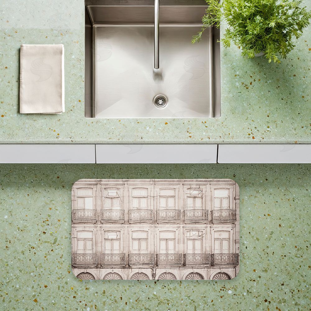 Erin Marie | Pretty Beige Windows Architecture Anti-Fatigue Mat