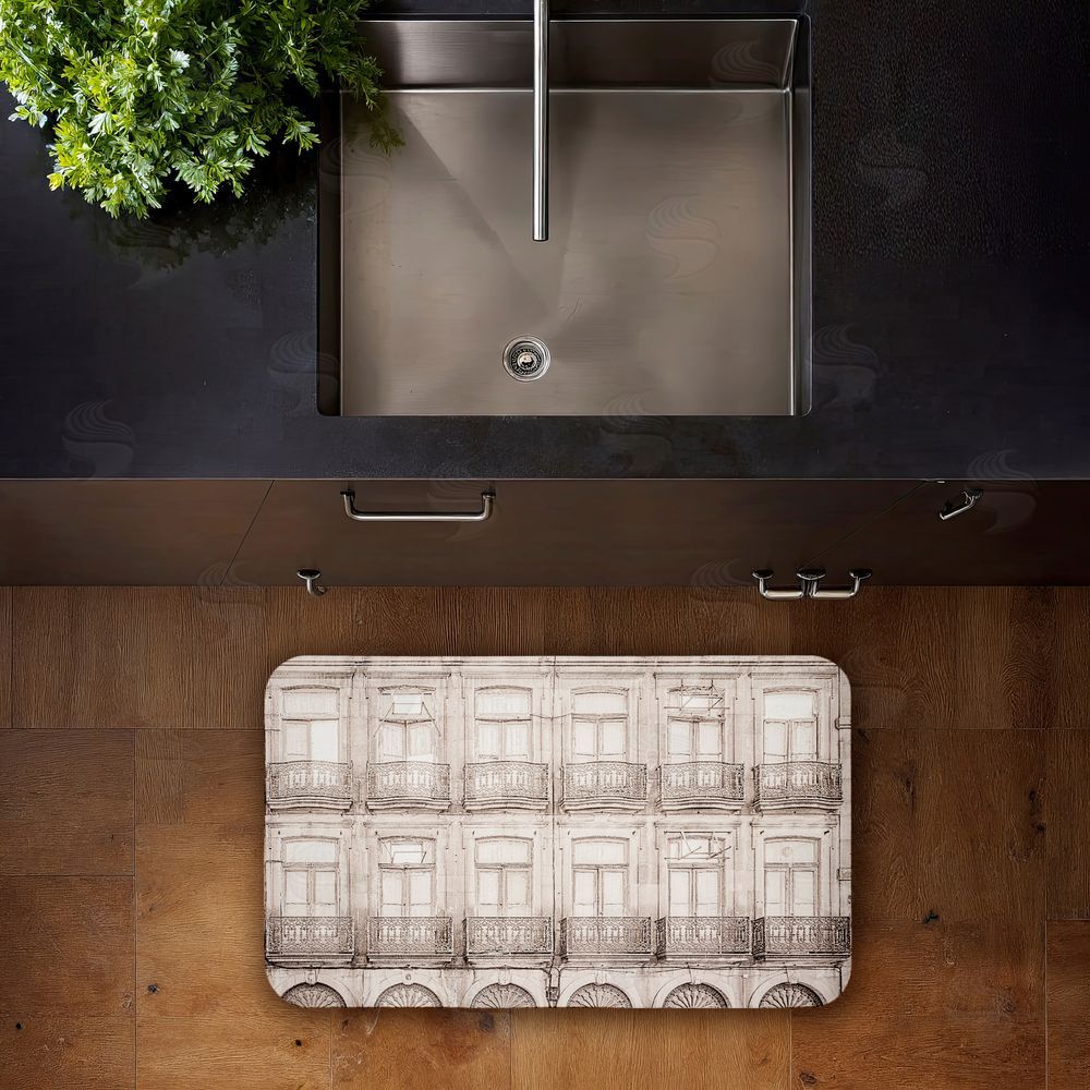 Erin Marie | Pretty Beige Windows Architecture Anti-Fatigue Mat