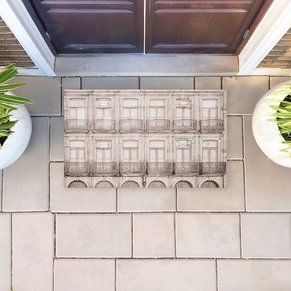 Erin Marie | Pretty Beige Windows Architecture Non-Woven Door Mat