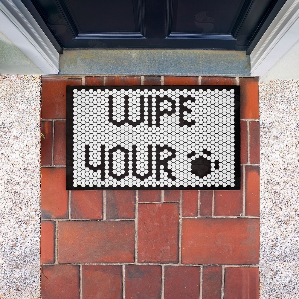 Elizabeth Medley | Wipe Your Paws Mosaic Pattern Non-Woven Door Mat