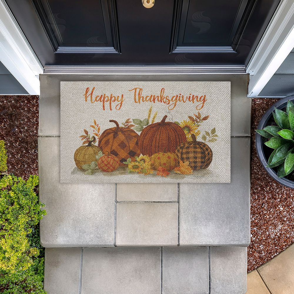 Nan | Happy Thanksgiving Entry Faux Sisal Door Mat