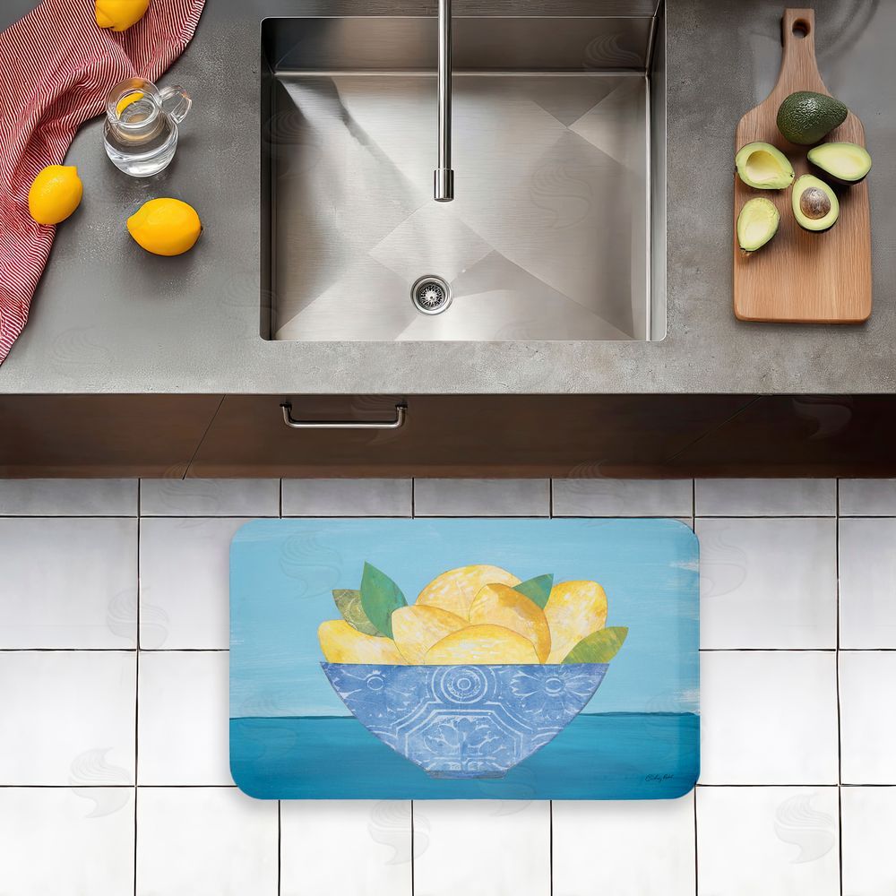 Courtney Prahl | Lemon Elegance Bowl Anti-Fatigue Mat