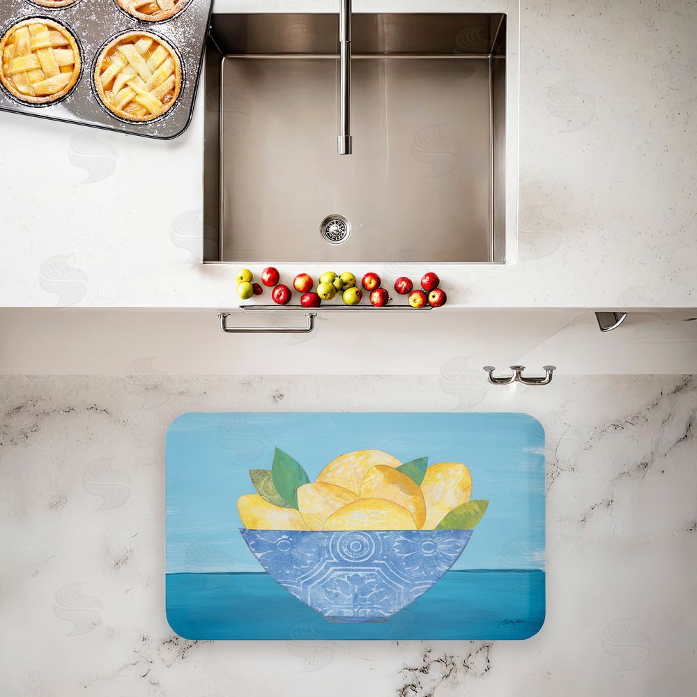 Courtney Prahl | Lemon Elegance Bowl Anti-Fatigue Mat