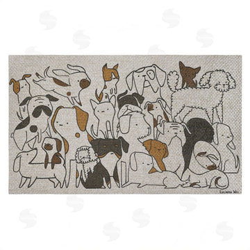 Lucinda Wei | Eclectic Dog Breeds Faux Sisal Door Mat