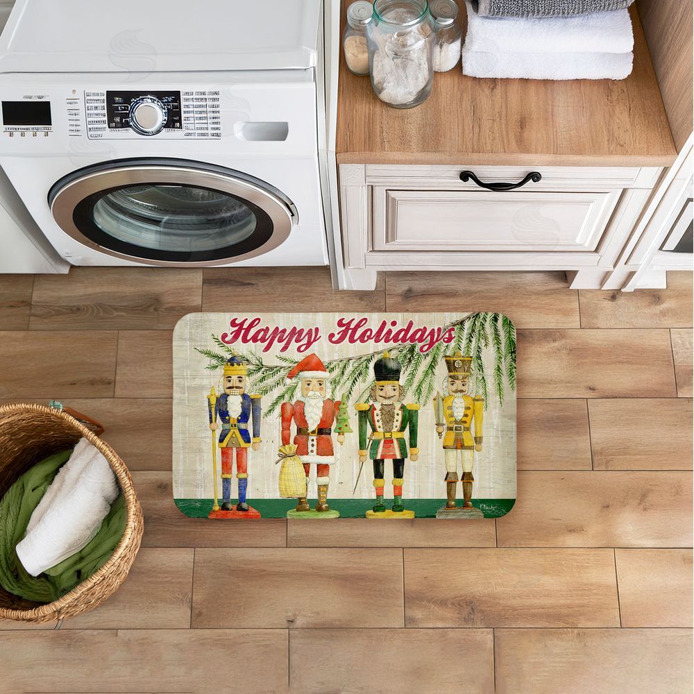 Paul Brent | Classic Nutcrackers Happy Holidays Anti-Fatigue Mat