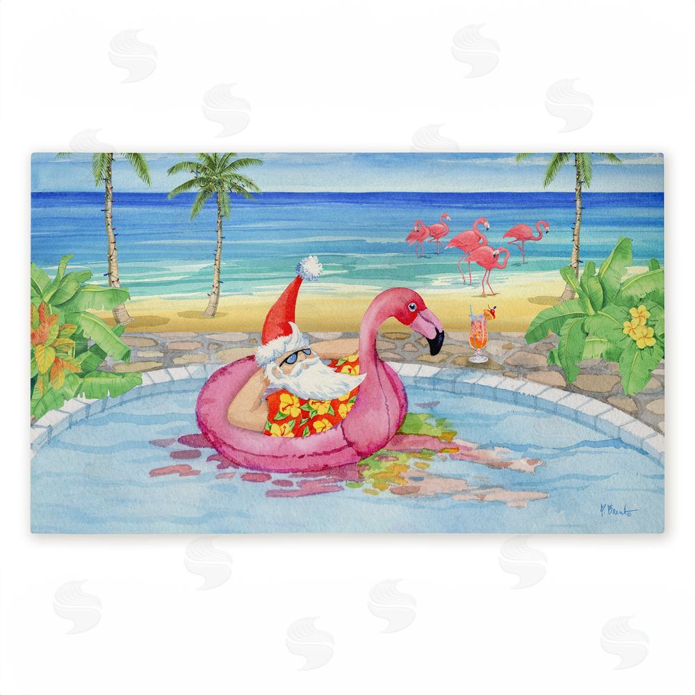 Paul Brent | Santa Pool Float & Cocktail Non-Woven Door Mat